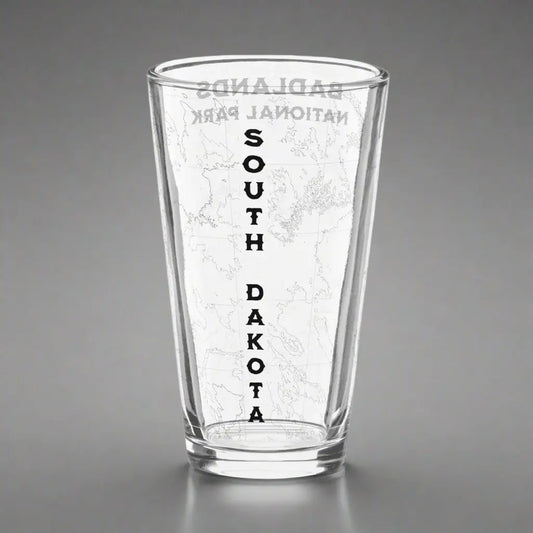 Badlands National Park Topographic Pint Glass - Park Service Apparel