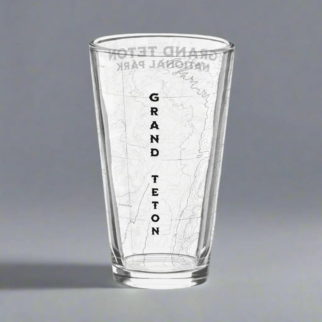 Grand Teton National Park Topographic Pint USGS Topo Map - Park Service Apparel