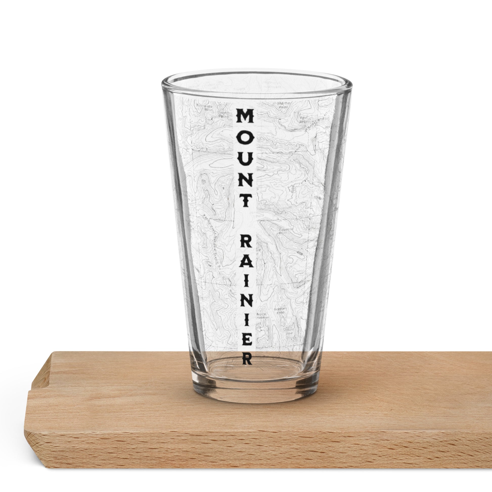 Mount Rainier Topographic Pint Glass Park Service Apparel