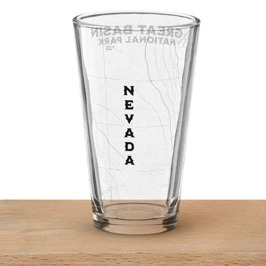 Great Basin National Park Topographic Pint Glass
