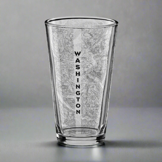 North Cascades National Park Topographic Pint Glass