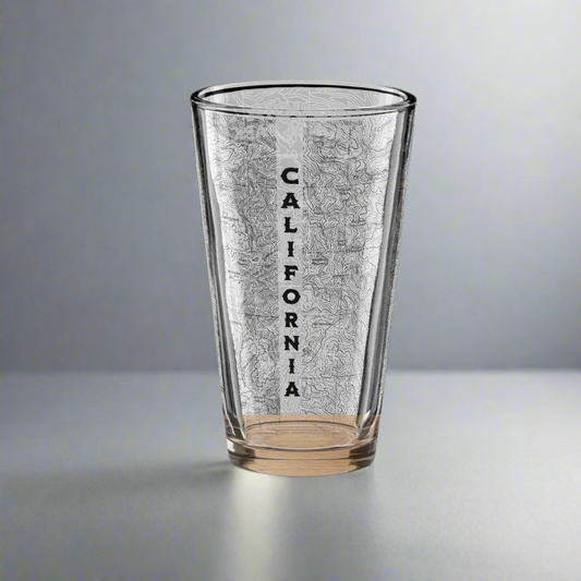 Sequoia National Park Topographic Pint Glass