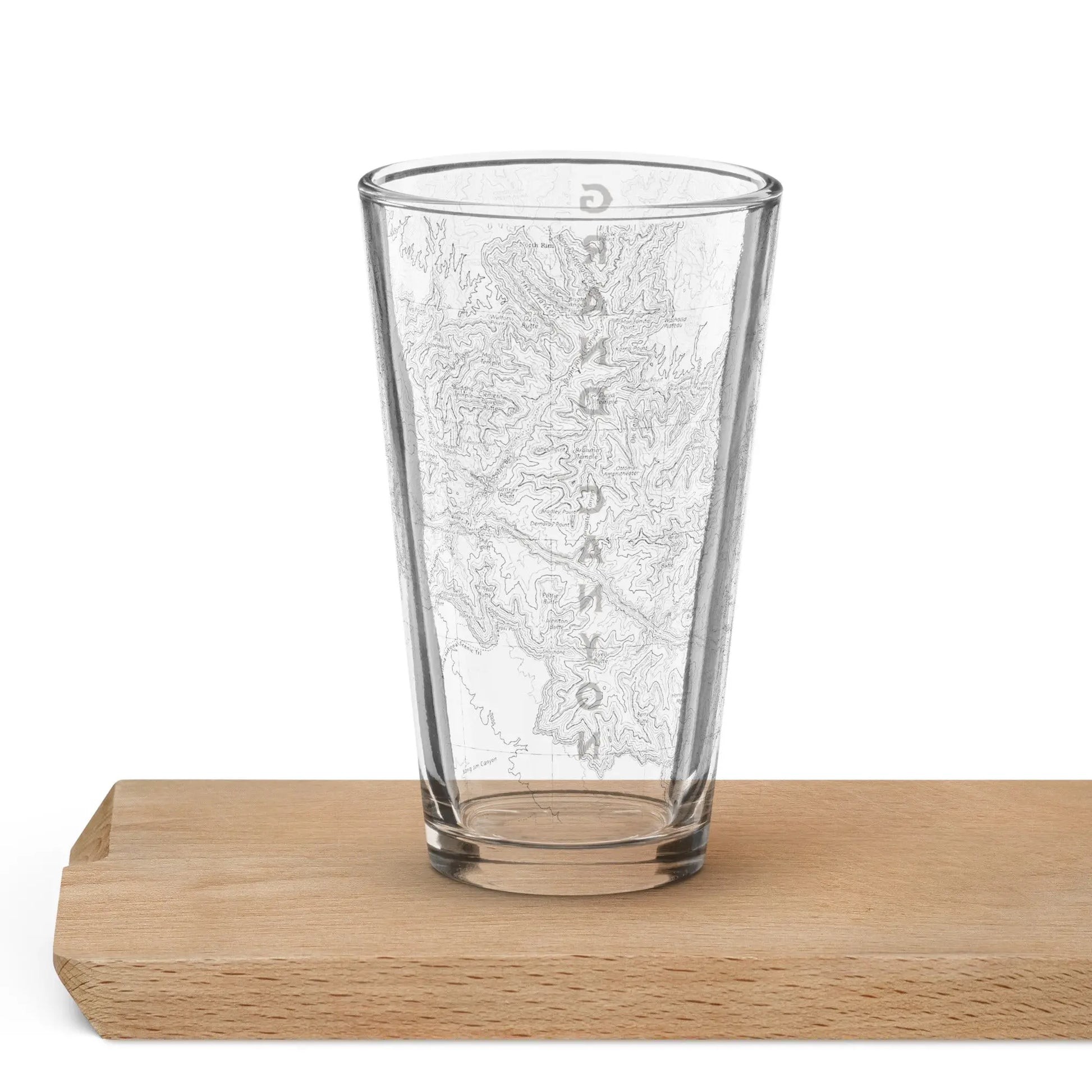 Grand Canyon National Park Topographic Map Pint Glass - Park Service Apparel