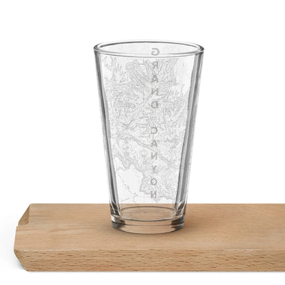 Grand Canyon National Park Topographic Map Pint Glass - Park Service Apparel