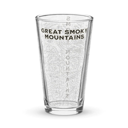 Smoky Mountain National Park Topographic Pint Glass Appalachian Trail - Park Service Apparel