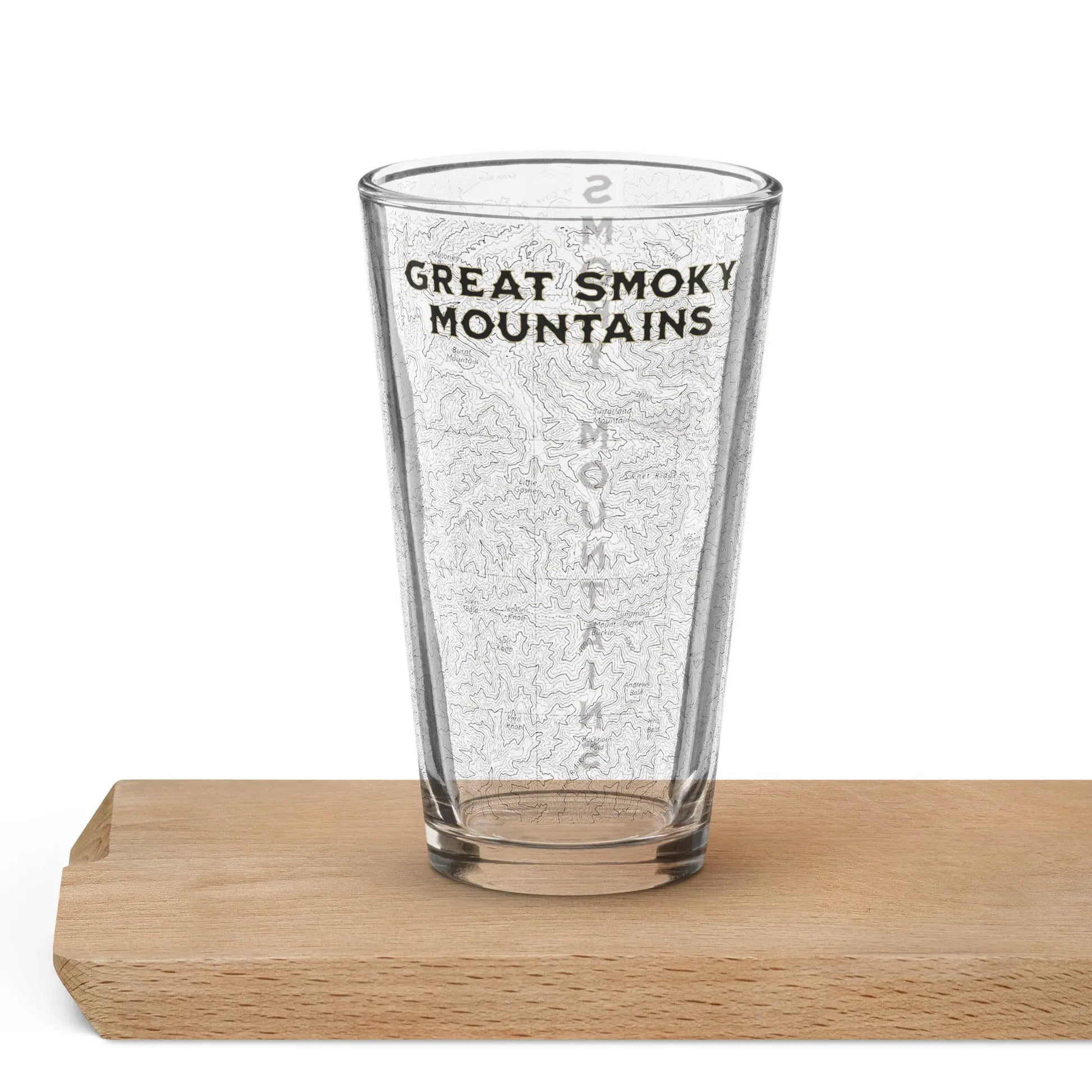 Smoky Mountain National Park Topographic Pint Glass Appalachian Trail - Park Service Apparel