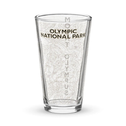 Olympic National Park Topographic Pint Glass Real USGS Topo Map - Park Service Apparel
