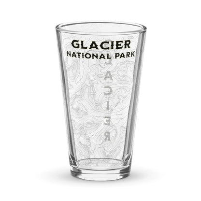 Glacier National Park Topographic Pint Glass - Park Service Apparel