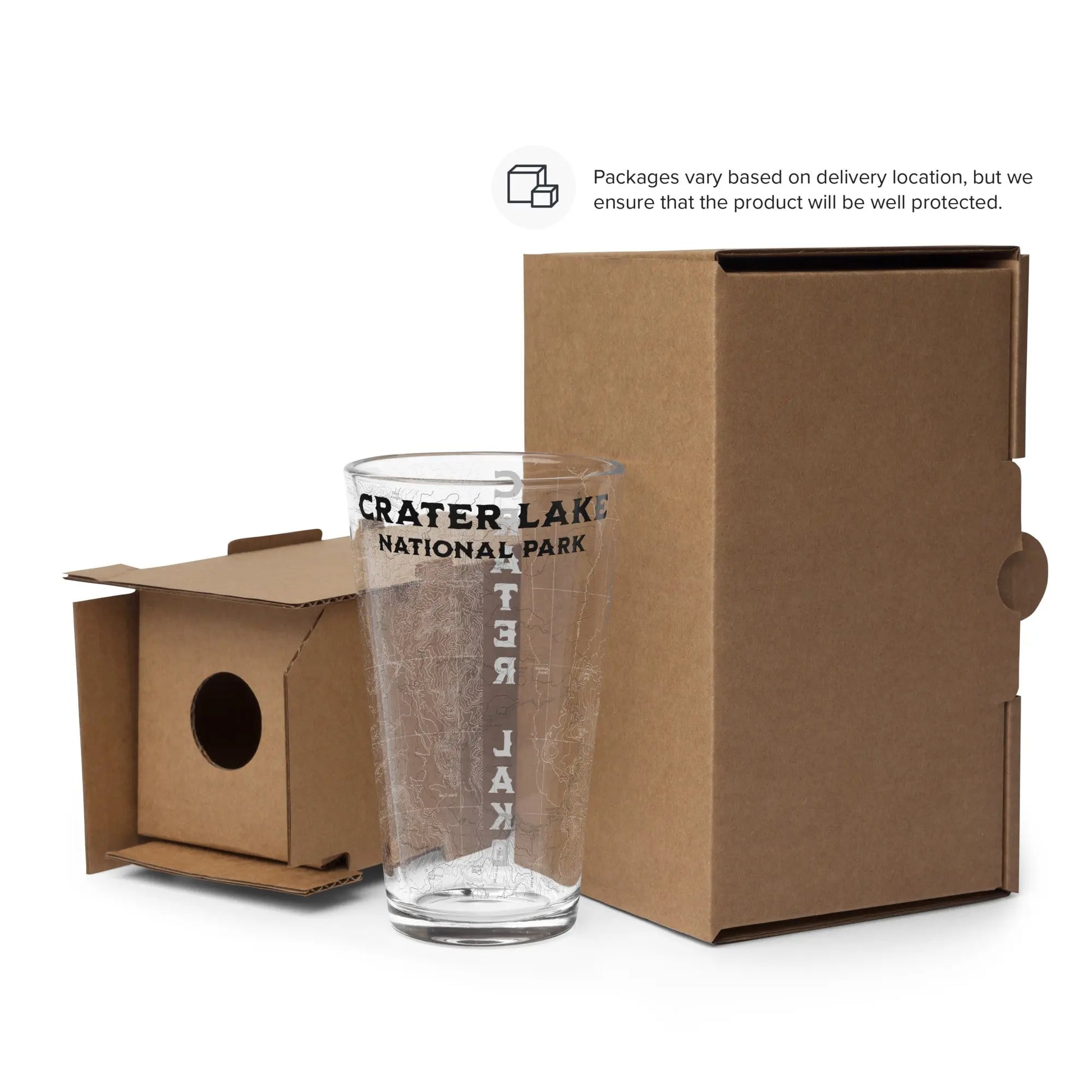 Crater Lake National Park Topographic Pint Glass USGS Topo Map PCT - Park Service Apparel