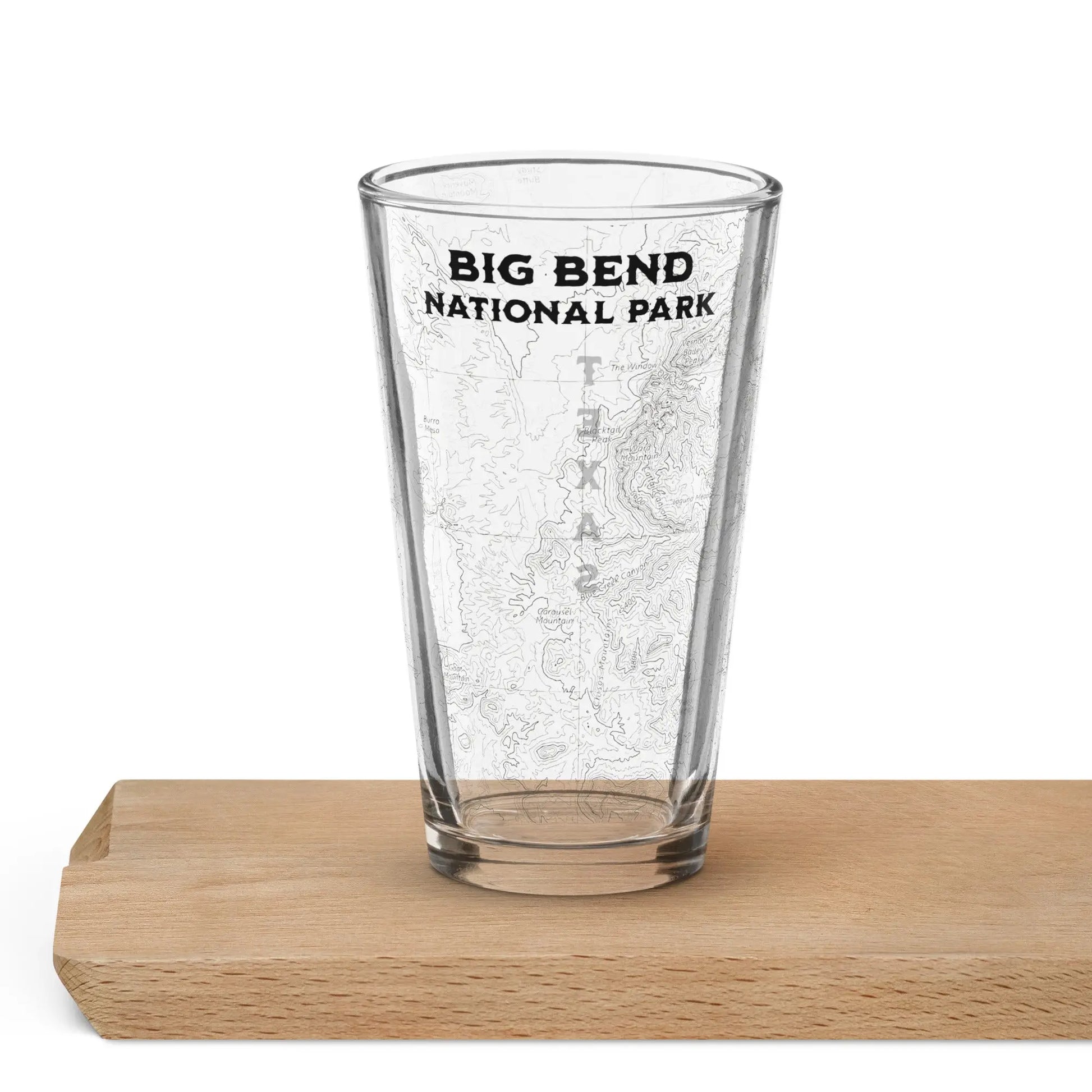 Big Bend National Park Topographic Pint Glass - Park Service Apparel
