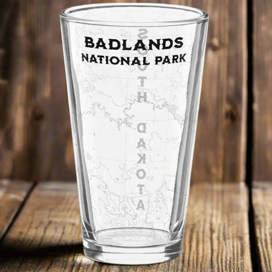 Badlands National Park Topographic Pint Glass - Park Service Apparel
