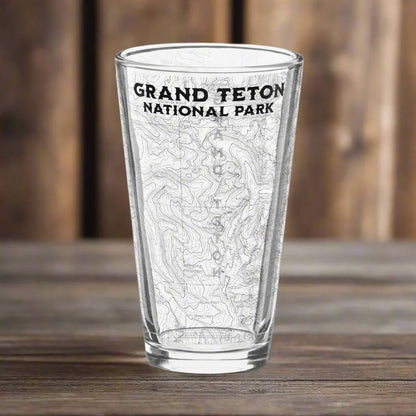 Grand Teton National Park Topographic Pint USGS Topo Map - Park Service Apparel
