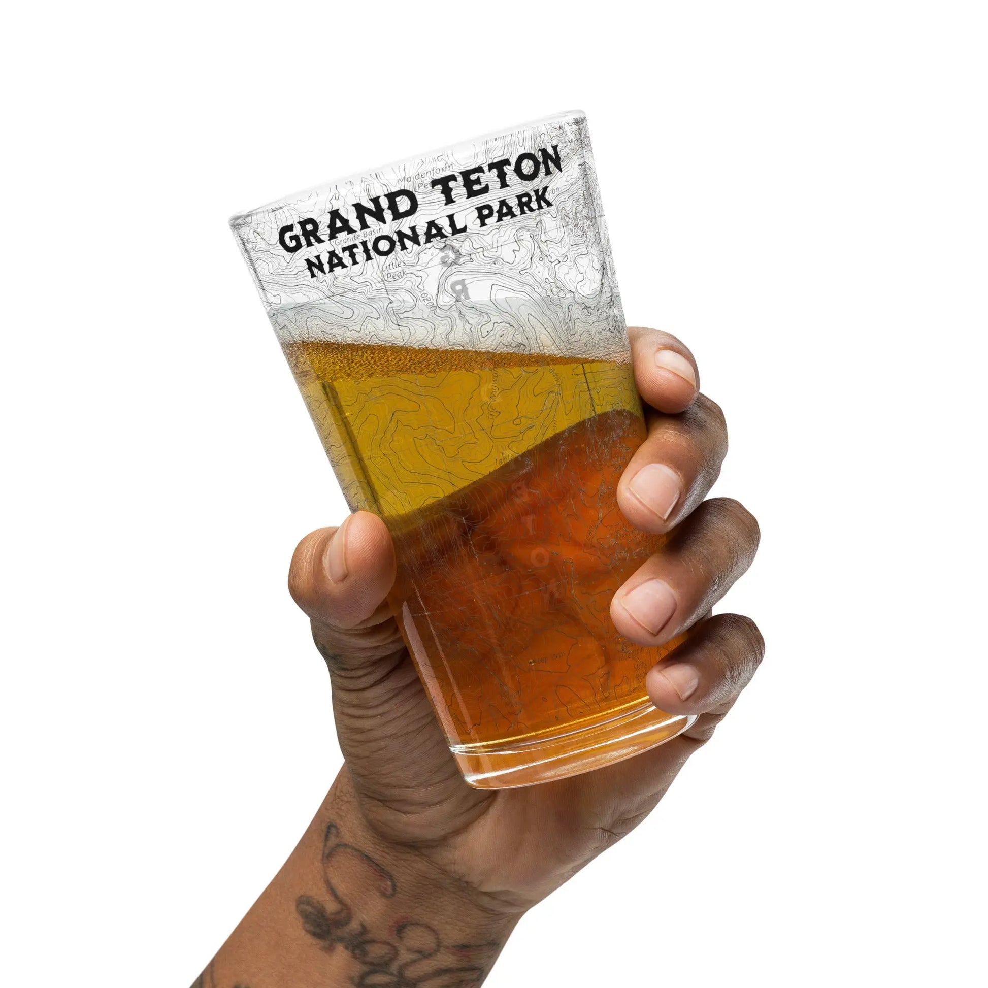 Grand Teton National Park Topographic Pint USGS Topo Map - Park Service Apparel