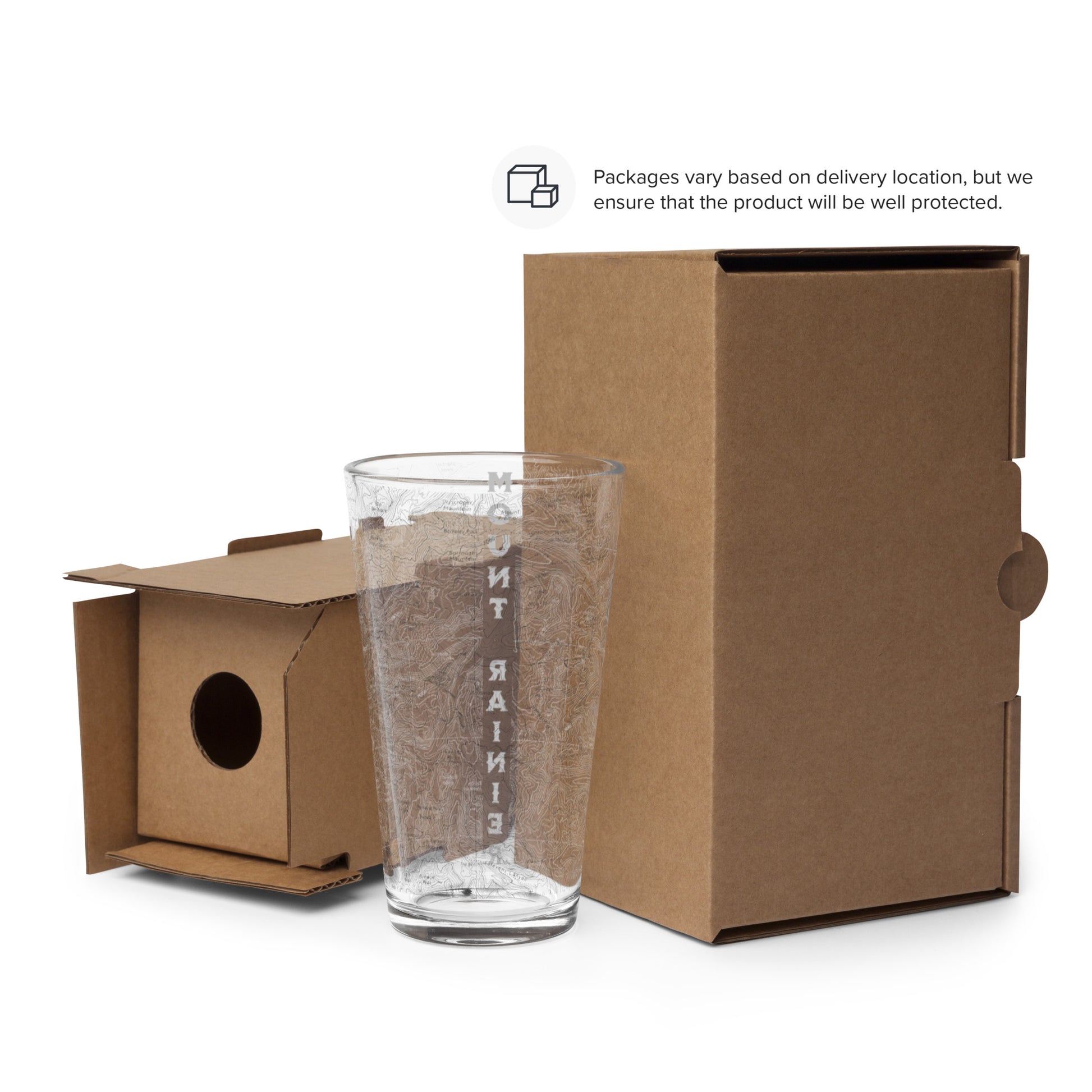Mount Rainier Topographic Pint Glass Park Service Apparel
