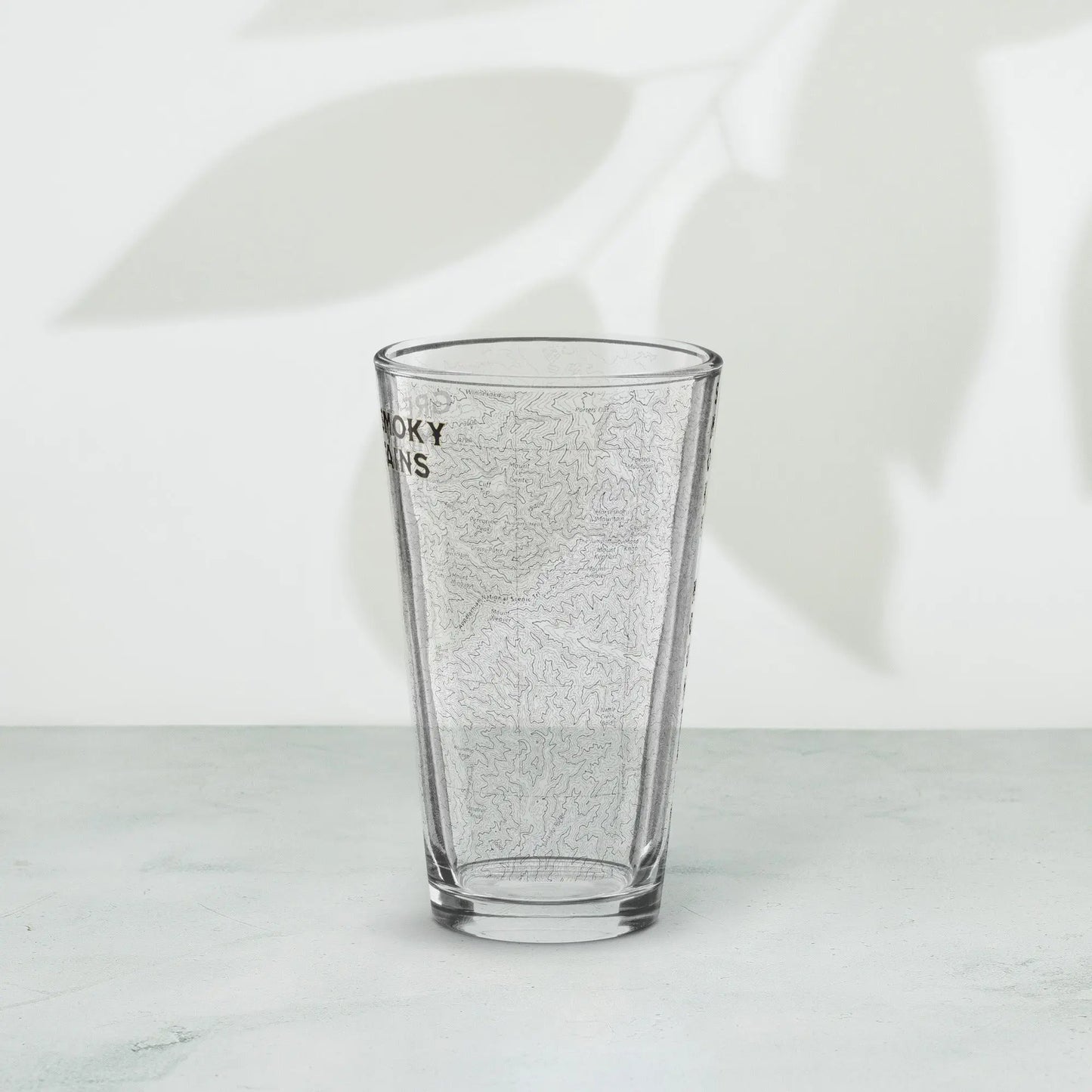 Smoky Mountain National Park Topographic Pint Glass Appalachian Trail - Park Service Apparel