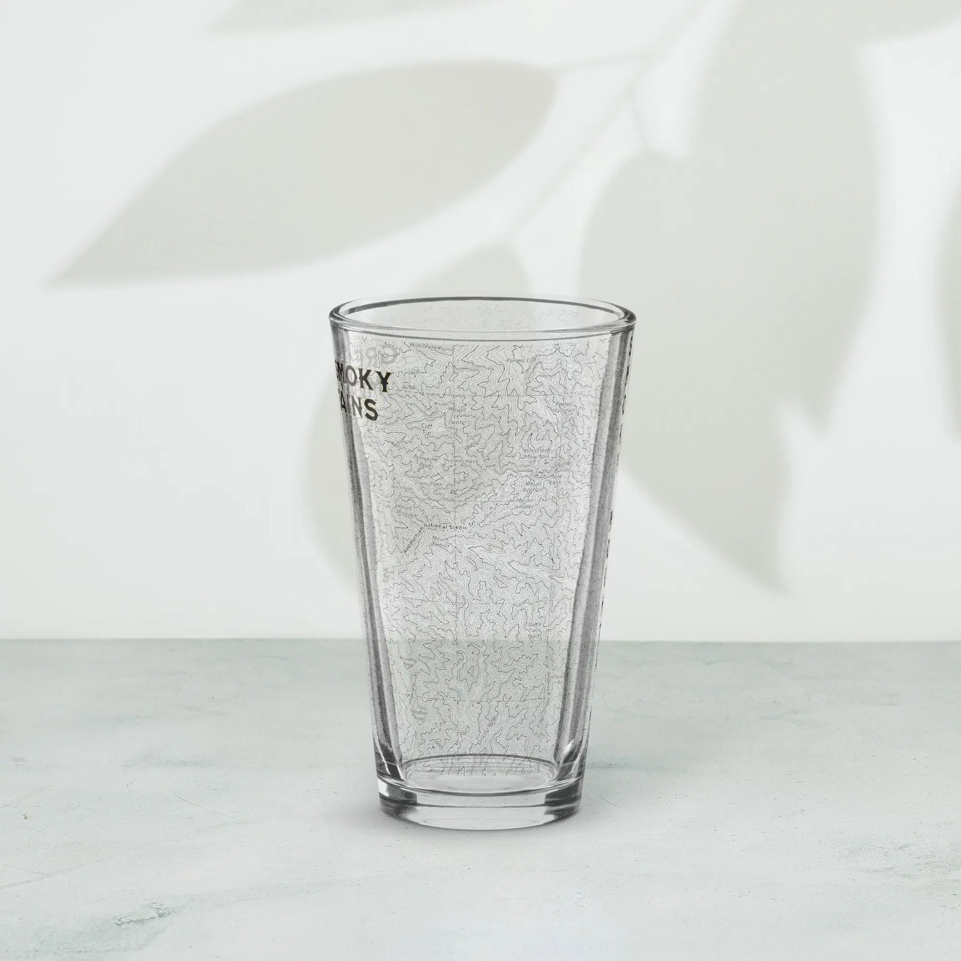 Smoky Mountain National Park Topographic Pint Glass Appalachian Trail - Park Service Apparel
