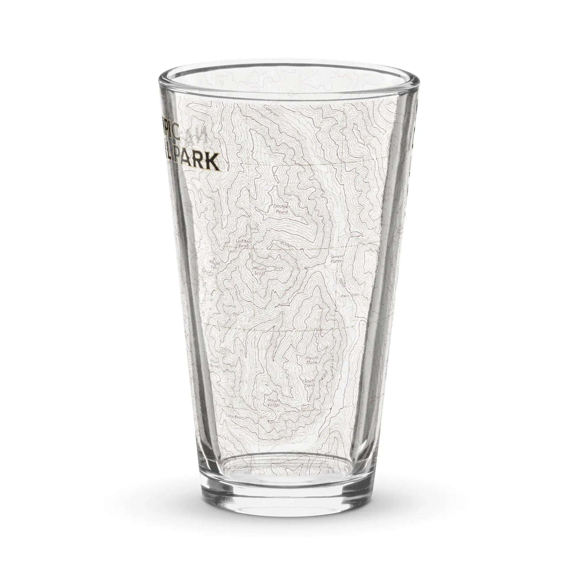Olympic National Park Topographic Pint Glass Real USGS Topo Map - Park Service Apparel
