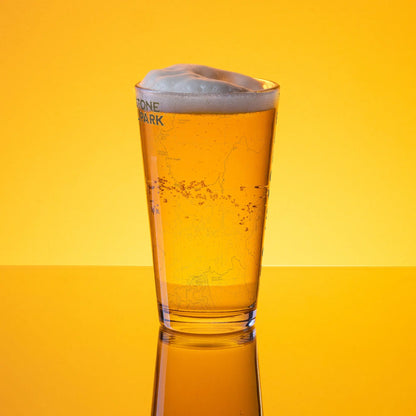 Yellowstone National Park Topographic Pint glass - Park Service Apparel