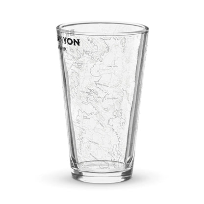 Bryce Canyon National Park Topographic Pint Glass USGS Map Print - Park Service Apparel