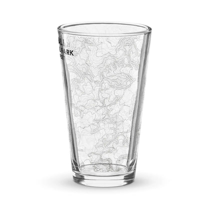 Denali National Park Topographic Pint Beer Glass - Park Service Apparel