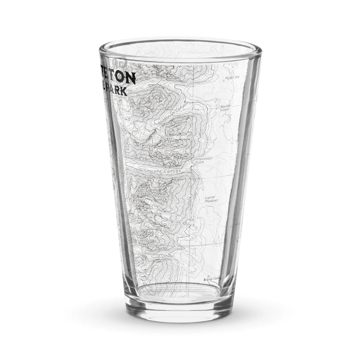 Grand Teton National Park Topographic Pint USGS Topo Map - Park Service Apparel