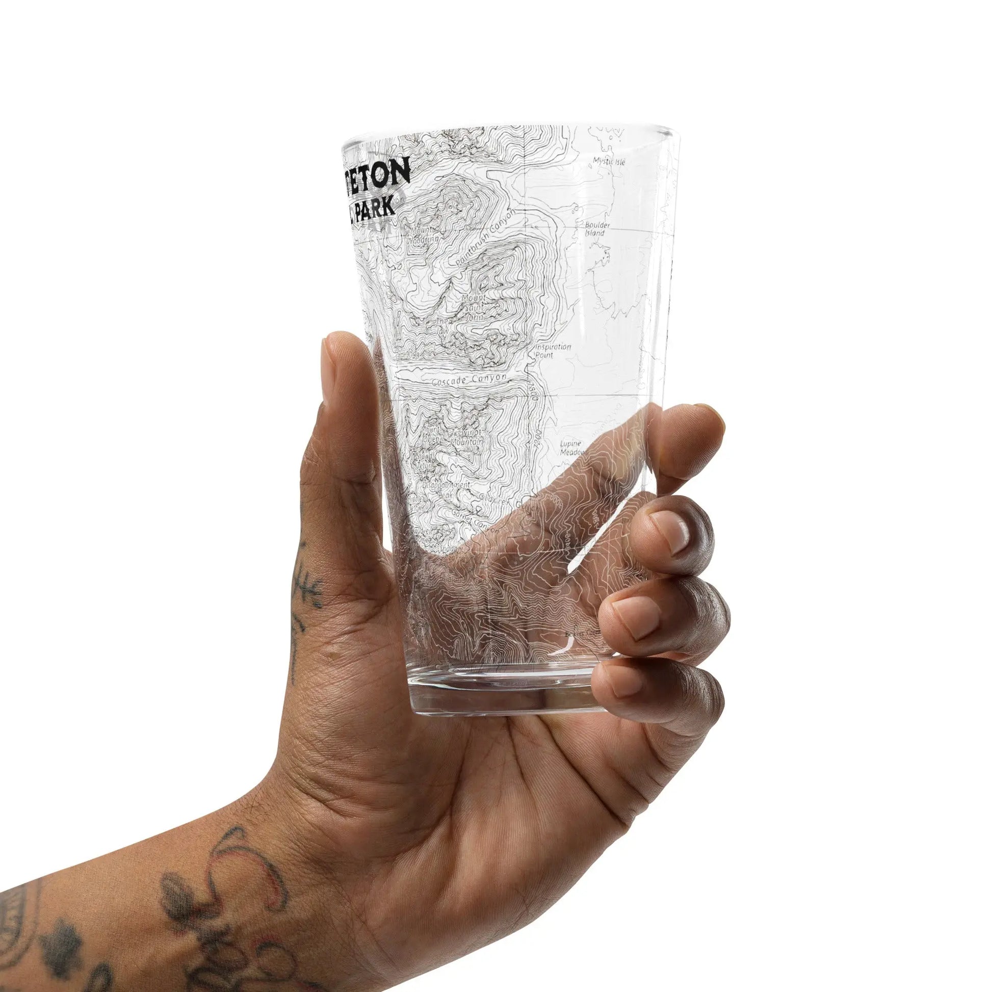 Grand Teton National Park Topographic Pint USGS Topo Map - Park Service Apparel