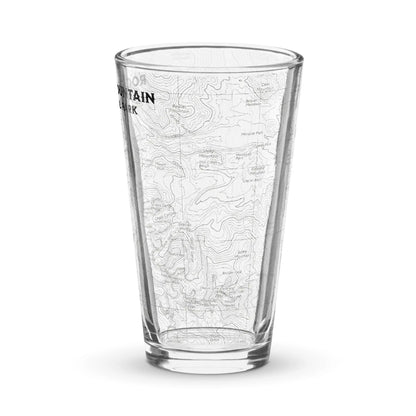 Rocky Mountain National Park Topographic Pint Glass USGS Map Print - Park Service Apparel