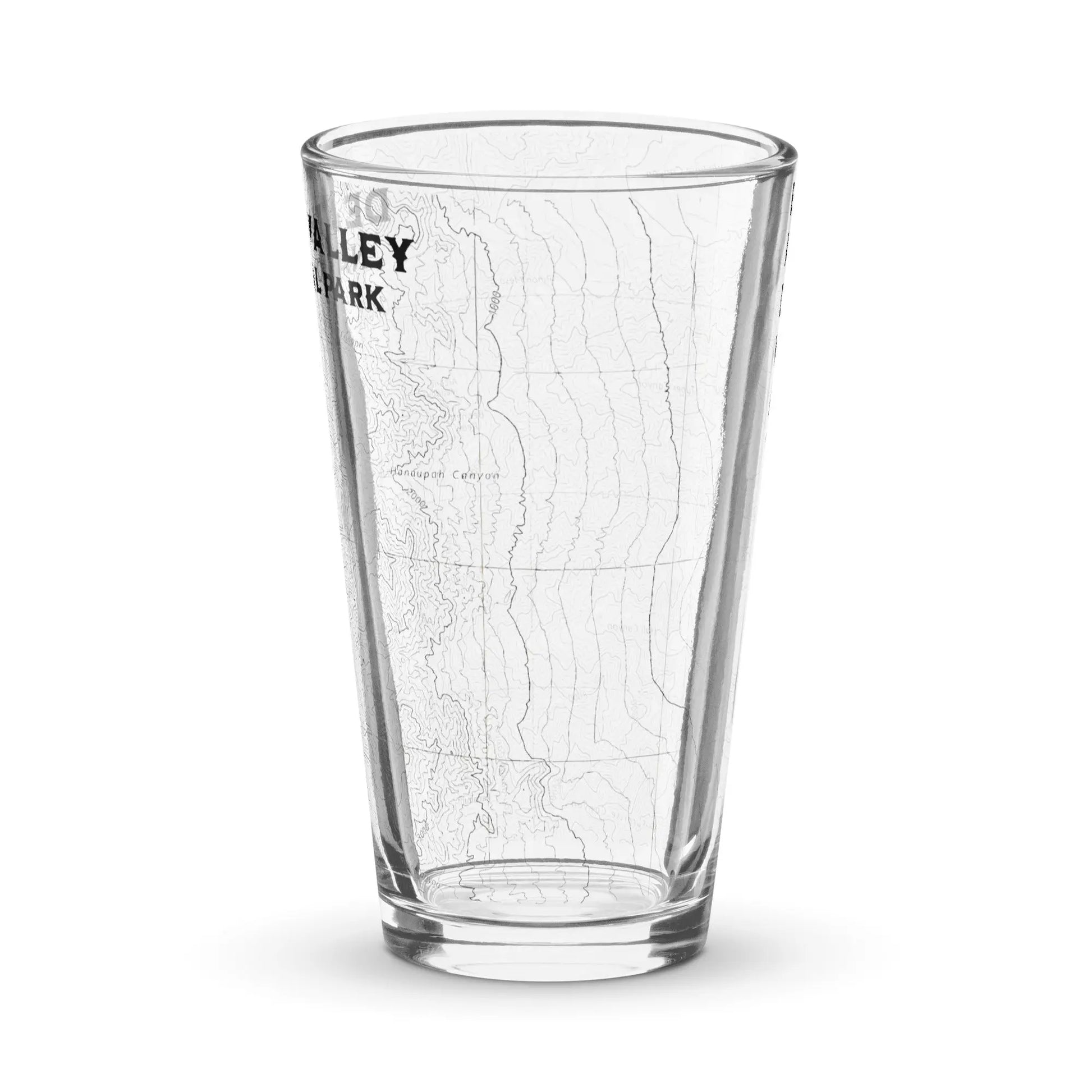 Death Valley National Park Topographic Pint Glass Badwater Basin Topo - Park Service Apparel
