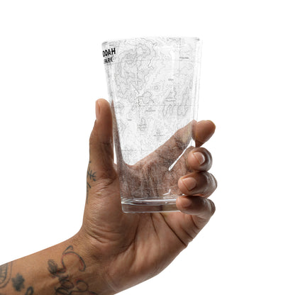 Shenandoah National Park Topographic Pint Glass
