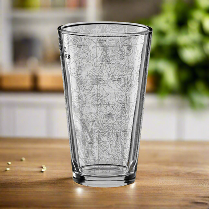Lassen Volcanic National Park Topographic Pint Glass Park Service Apparel