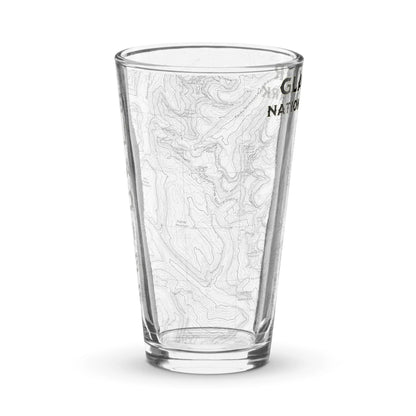 Glacier National Park Topographic Pint Glass - Park Service Apparel