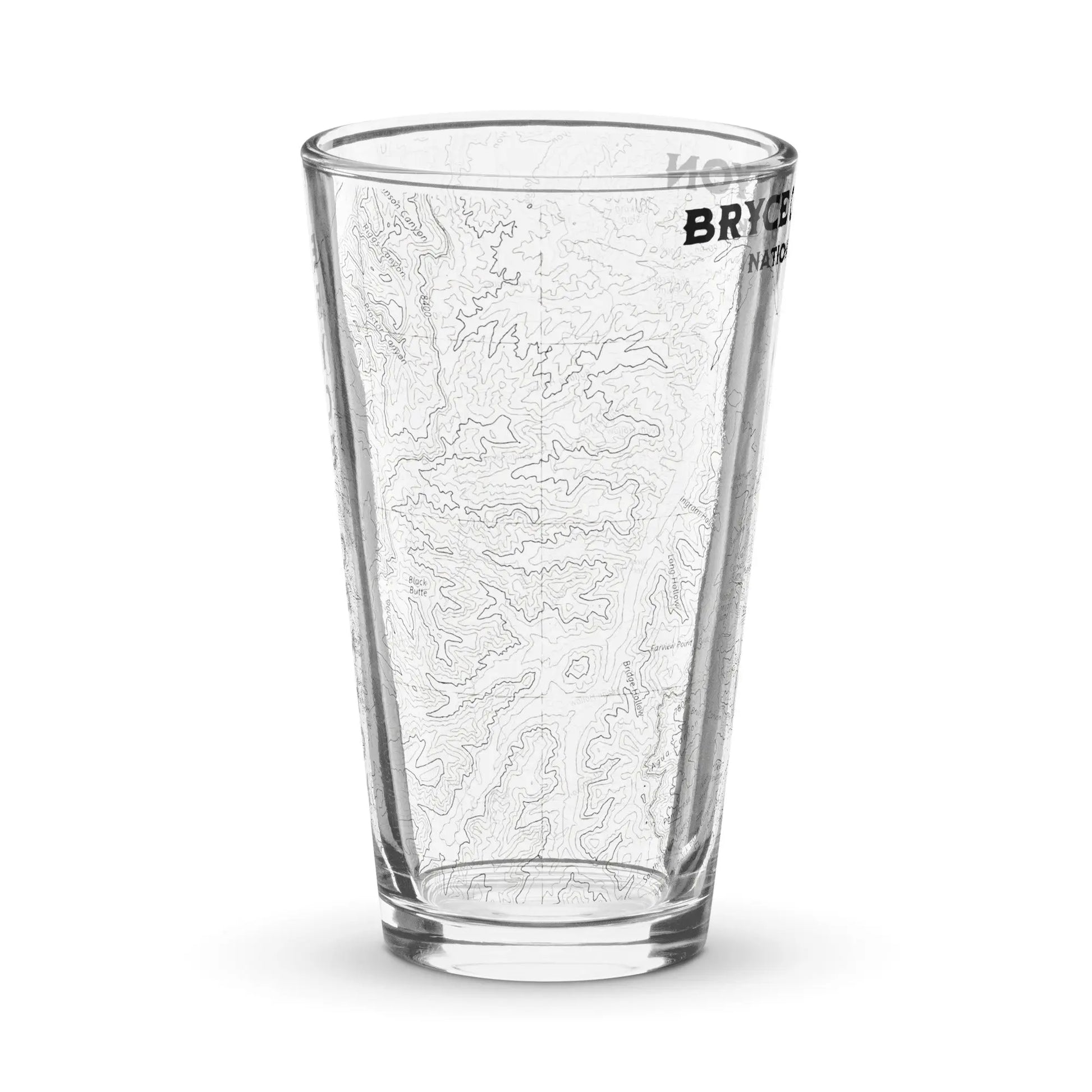 Bryce Canyon National Park Topographic Pint Glass USGS Map Print - Park Service Apparel