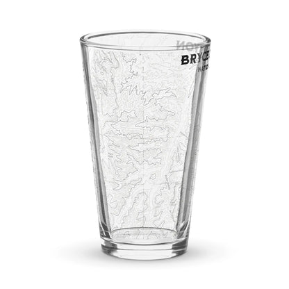 Bryce Canyon National Park Topographic Pint Glass USGS Map Print - Park Service Apparel