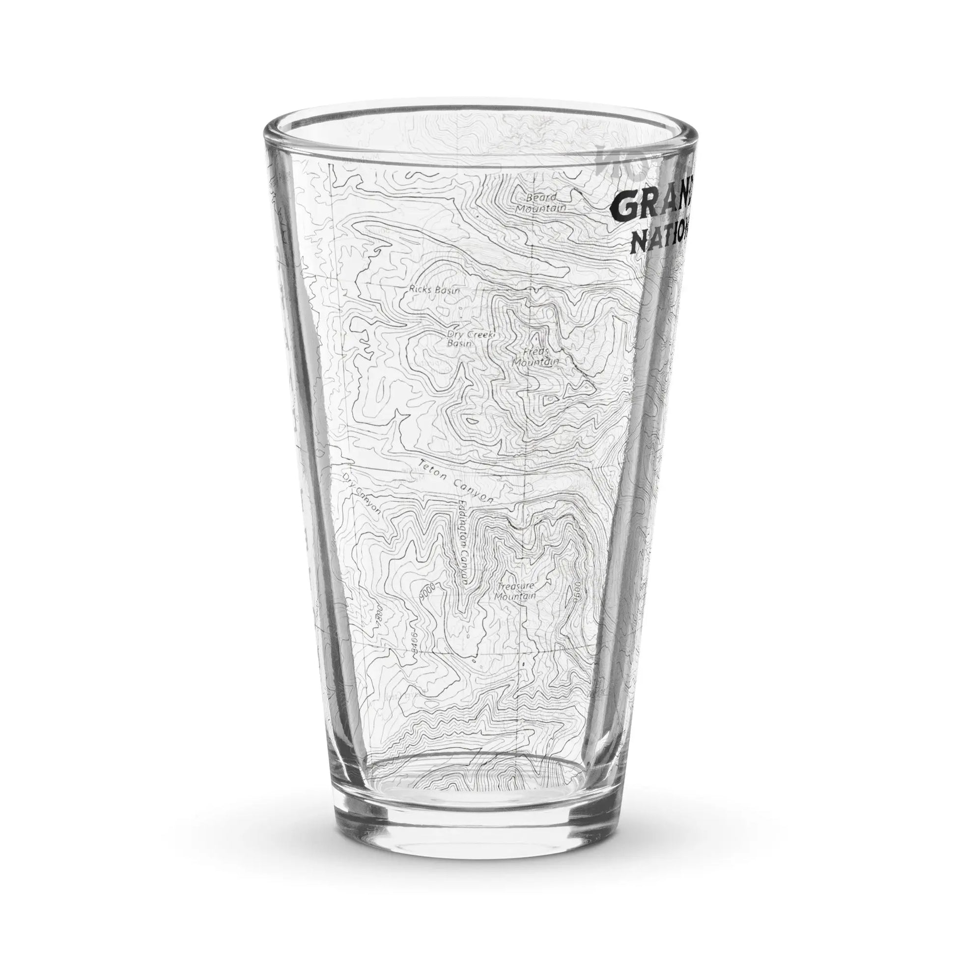 Grand Teton National Park Topographic Pint USGS Topo Map - Park Service Apparel
