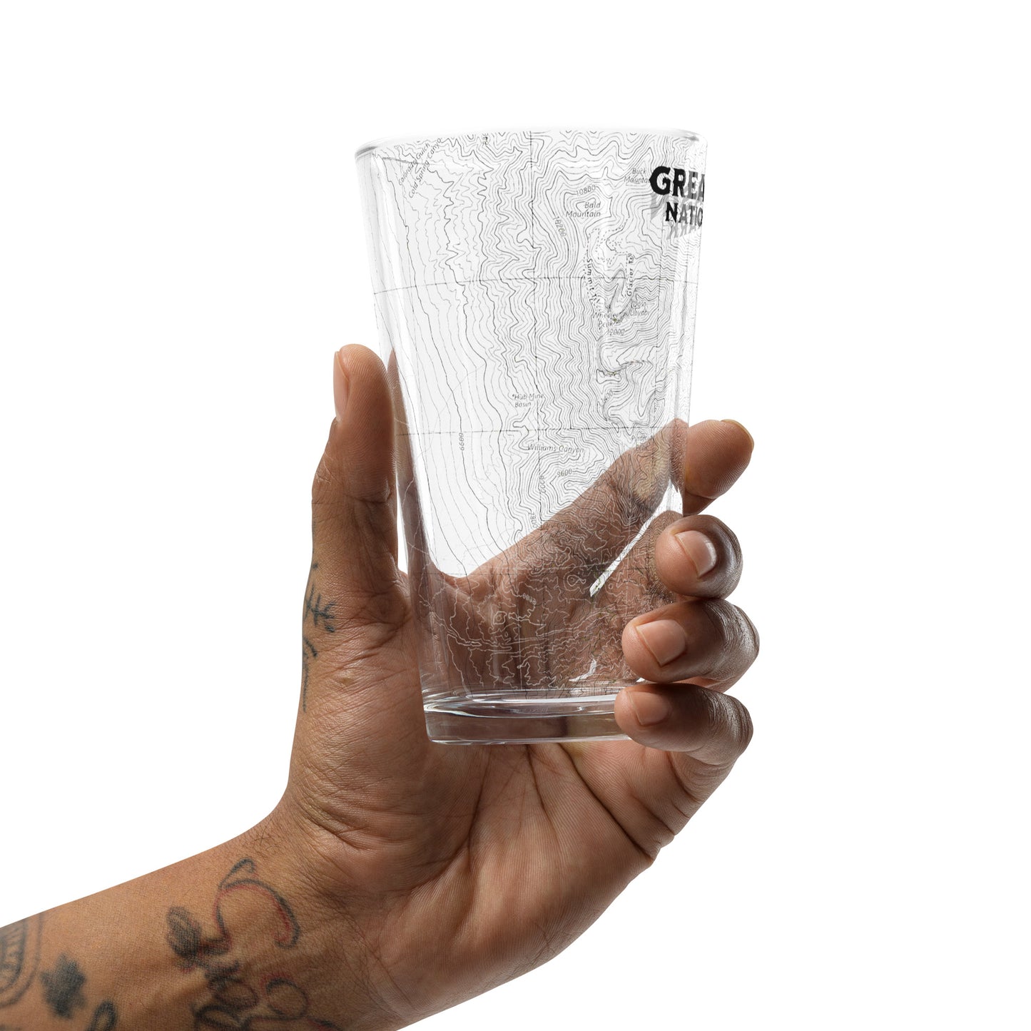 Great Basin National Park Topographic Pint Glass