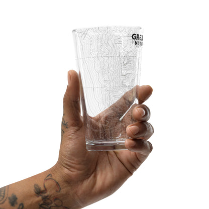 Great Basin National Park Topographic Pint Glass