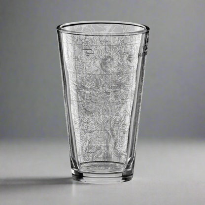 Lassen Volcanic National Park Topographic Pint Glass Park Service Apparel