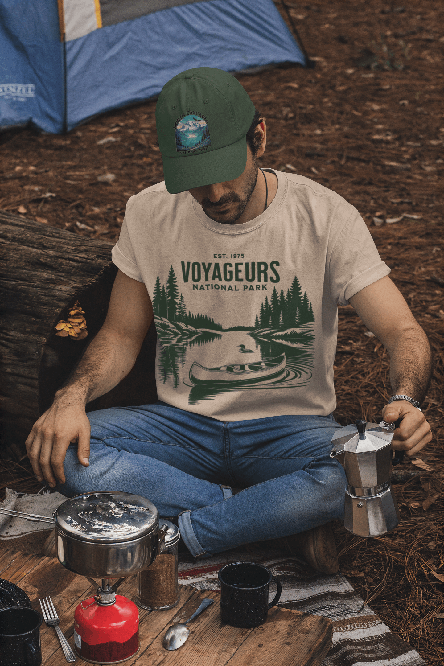 Voyageurs National Park Canoe Art Unisex T-Shirt T-Shirt Printify