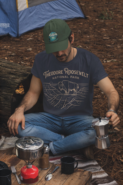 Theodore Roosevelt National Park Line Art Unisex Fit Soft T-Shirt