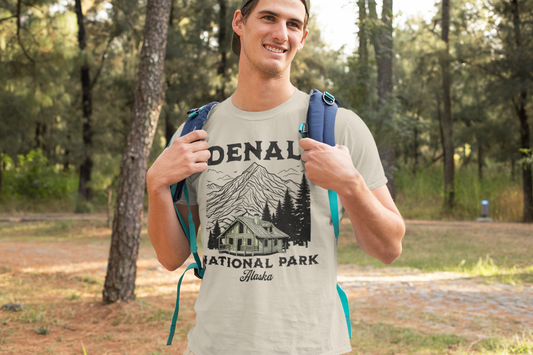 Denali National Park Unisex Fit Soft T-Shirt Mountain Cabin Printify
