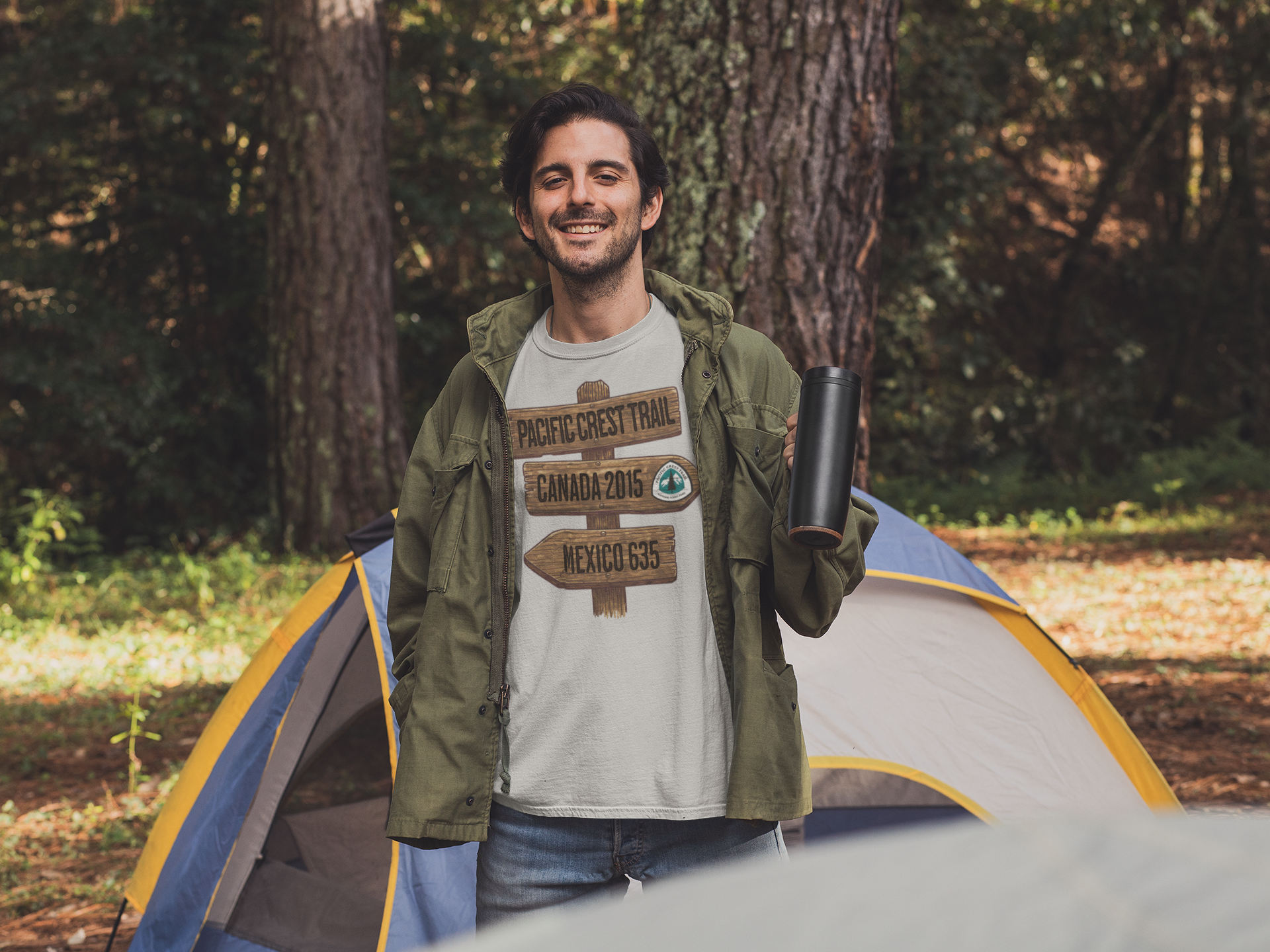 Pacific Crest Trail Unisex Fit Soft T-Shirt Mexico Canada 2650 Mile Sign Printify