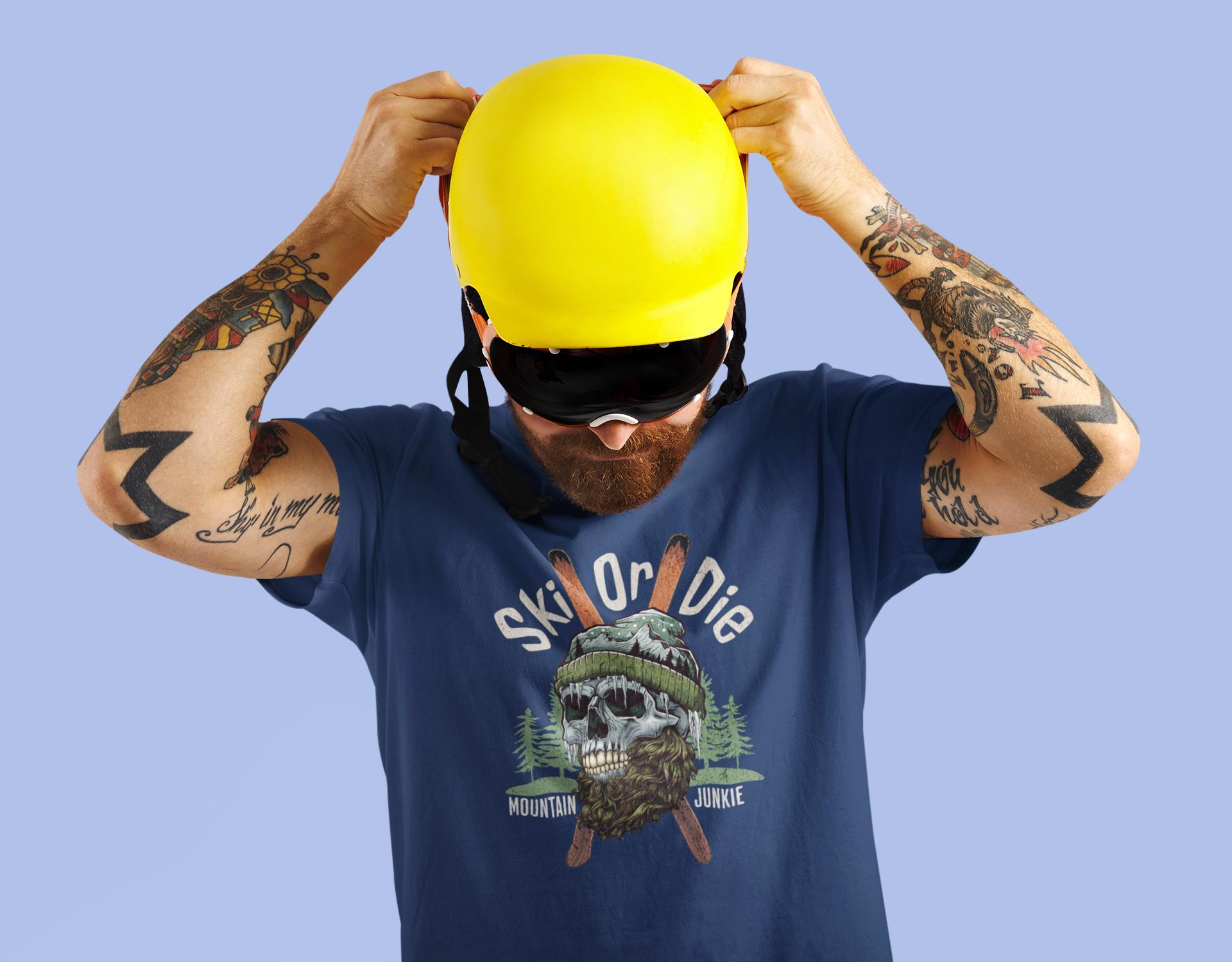Ski Or Die Unisex Fit Soft T- Shirt Mountain Junkie Skull Tee Printify