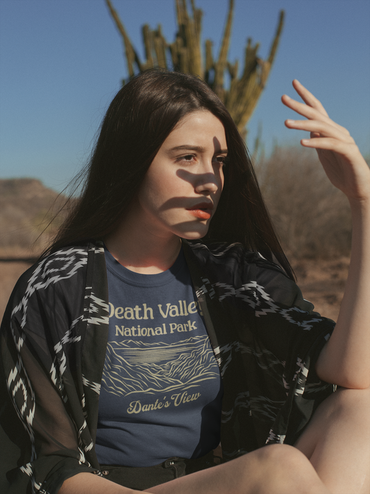 Death Valley National Park Unisex Fit Soft T-Shirt Dante's View Printify