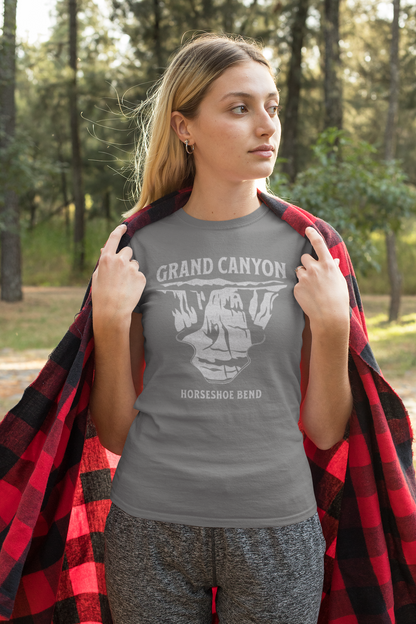 Grand Canyon Unisex Fit Soft T-Shirt Textured Horseshoe Bend Glen Canyon Printify