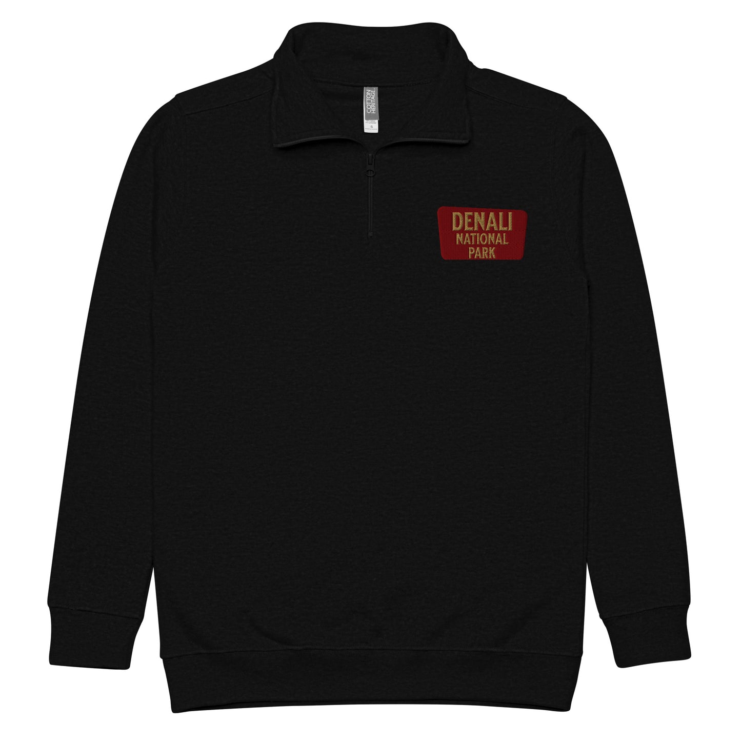 Denali National Park 1/4 Zip Fleece Pullover Park Service Apparel Black S
