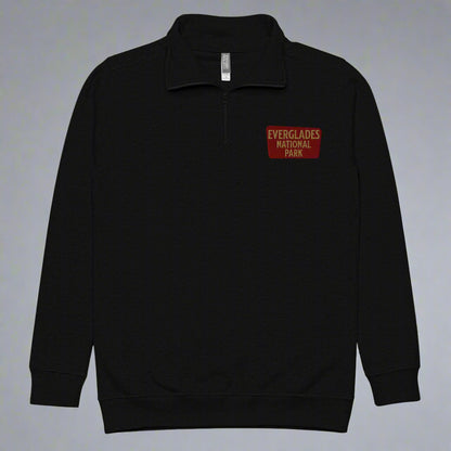 Everglades National Park 1/4 Zip Fleece Pullover Park Service Apparel Black S