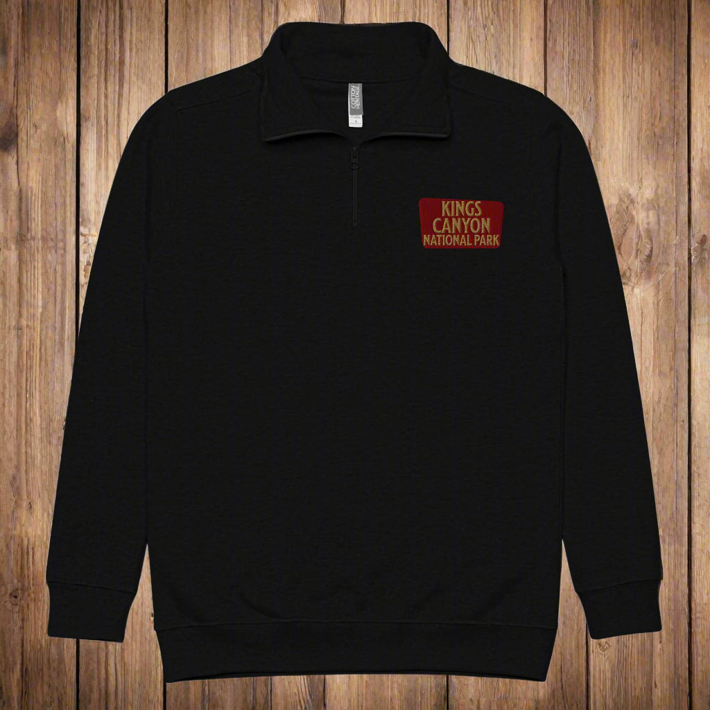 Kings Canyon Unisex fleece pullover Sweater Park Service Apparel Black S
