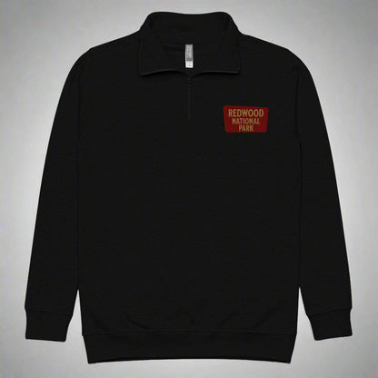 Redwood National Park 1/4 Zip Fleece Pullover Sweater Park Service Apparel Black S