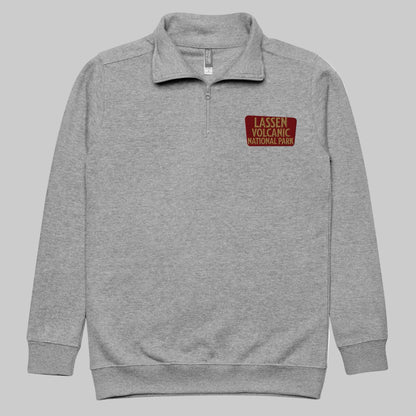 Lassen Volcanic National Park 1/4 Zip Fleece Pullover Park Service Apparel Carbon Grey S