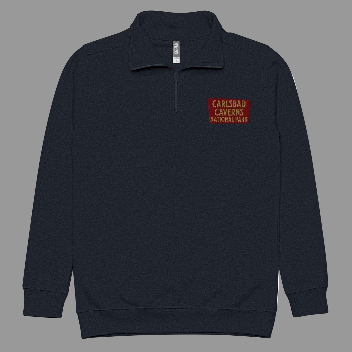 Carlsbad Caverns National Park 1/4 Zip Fleece Pullover Sweater Park Service Apparel Navy S